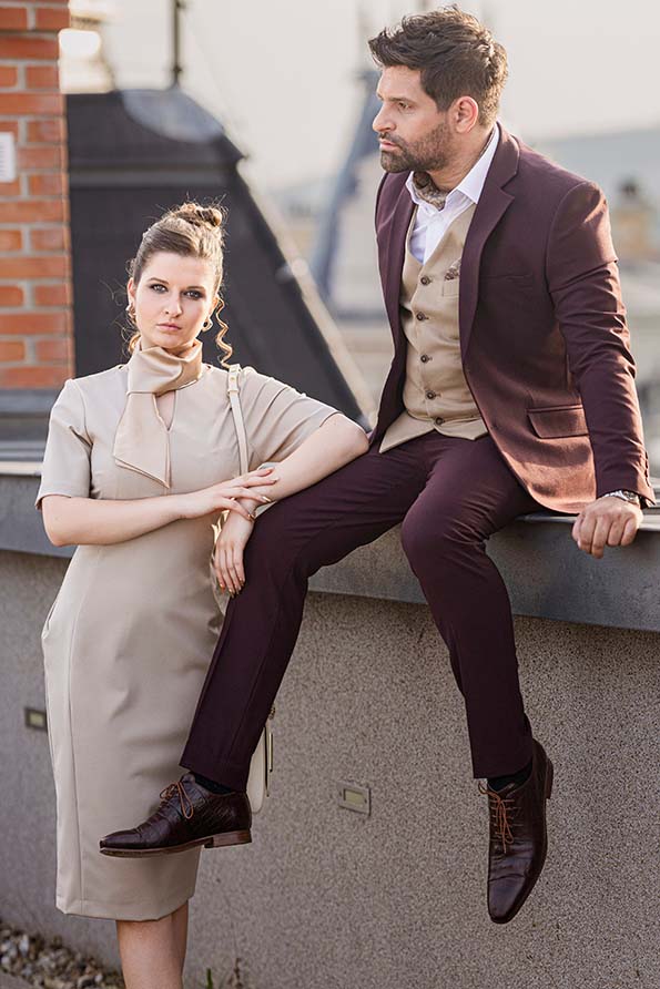 business burgundi oltony nadrag ferfi